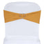 5 Pack Stretch Spandex Chair Sashes Gold - Fitted Finish Two Ply Heavy Duty Chair Bands 5"x12" - Linen Luxes