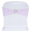 5 Pack Stretch Spandex Chair Sashes Lavender Lilac - Fitted Finish Two Ply Heavy Duty Chair Bands 5"x12" - Linen Luxes