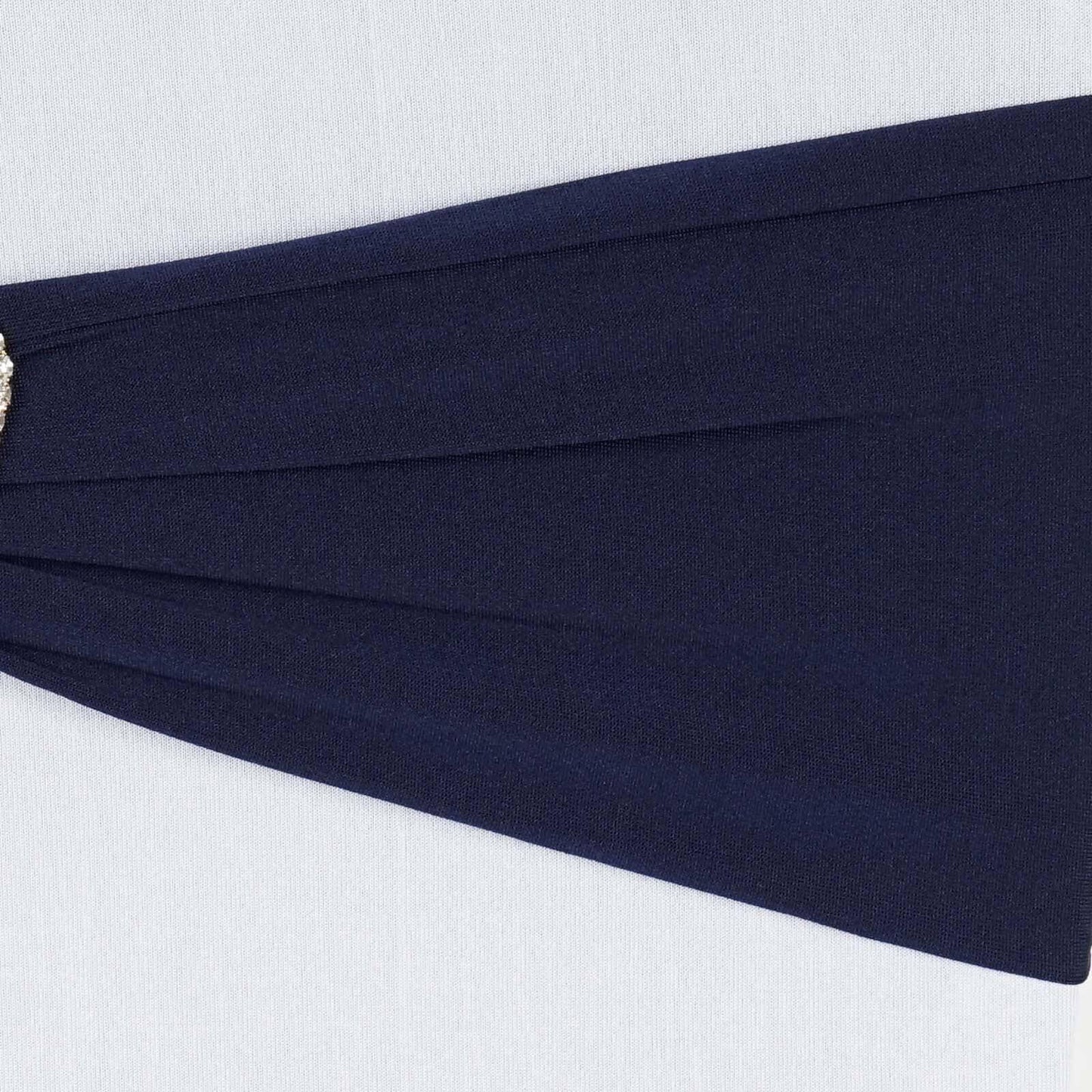 5 Pack Stretch Spandex Chair Sashes Navy Blue - Fitted Finish Two Ply Heavy Duty Chair Bands 5"x12" - Linen Luxes