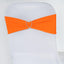 5 Pack Stretch Spandex Chair Sashes Orange - Fitted Finish Two Ply Heavy Duty Chair Bands 5"x12" - Linen Luxes