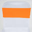 5 Pack Stretch Spandex Chair Sashes Orange - Fitted Finish Two Ply Heavy Duty Chair Bands 5"x12" - Linen Luxes