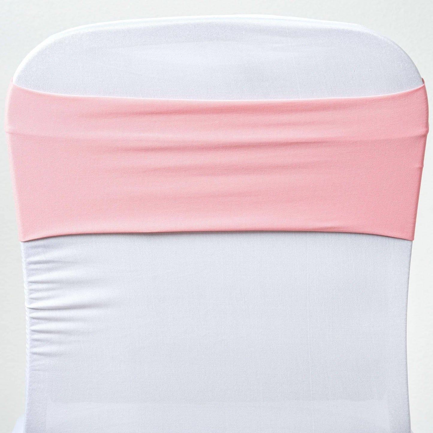 5 Pack Stretch Spandex Chair Sashes Pink - Fitted Finish Two Ply Heavy Duty Chair Bands 5"x12" - Linen Luxes