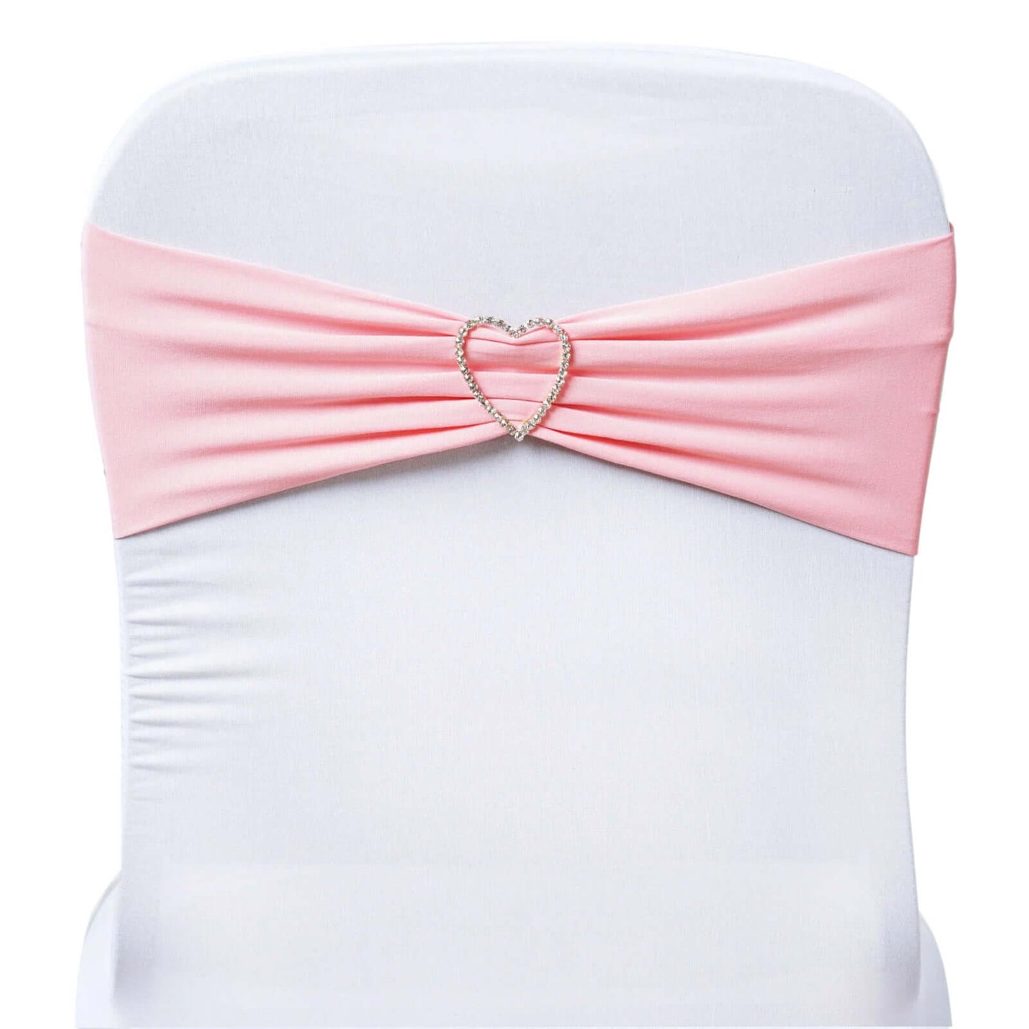 5 Pack Stretch Spandex Chair Sashes Pink - Fitted Finish Two Ply Heavy Duty Chair Bands 5"x12" - Linen Luxes