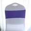 5 Pack Stretch Spandex Chair Sashes Purple - Reusable Chair Bands with Silver Diamond Ring Slide Buckle 5"x14" - Linen Luxes