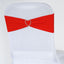 5 Pack Stretch Spandex Chair Sashes Red - Fitted Finish Two Ply Heavy Duty Chair Bands 5"x12" - Linen Luxes