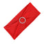 5 Pack Stretch Spandex Chair Sashes Red - Reusable Chair Bands with Silver Diamond Ring Slide Buckle 5"x14" - Linen Luxes