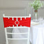 5 Pack Stretch Spandex Chair Sashes Red - Reusable Chair Bands with Silver Diamond Ring Slide Buckle 5"x14" - Linen Luxes