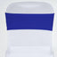 5 Pack Stretch Spandex Chair Sashes Royal Blue - Fitted Finish Two Ply Heavy Duty Chair Bands 5"x12" - Linen Luxes