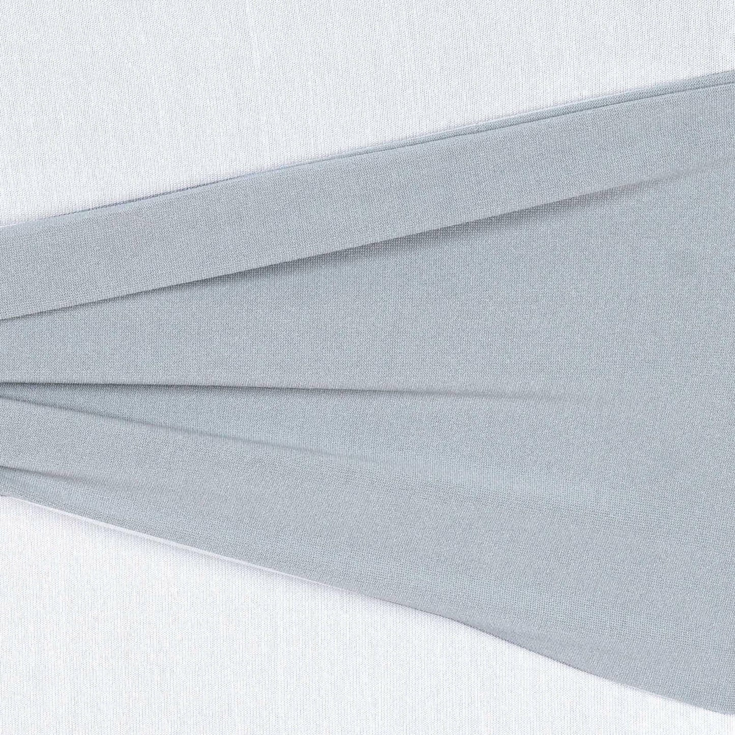 5 Pack Stretch Spandex Chair Sashes Silver - Fitted Finish Two Ply Heavy Duty Chair Bands 5"x12" - Linen Luxes