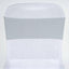 5 Pack Stretch Spandex Chair Sashes Silver - Fitted Finish Two Ply Heavy Duty Chair Bands 5"x12" - Linen Luxes