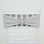 5 Pack Stretch Spandex Chair Sashes Silver - Reusable Chair Bands with Silver Diamond Ring Slide Buckle 5"x14" - Linen Luxes
