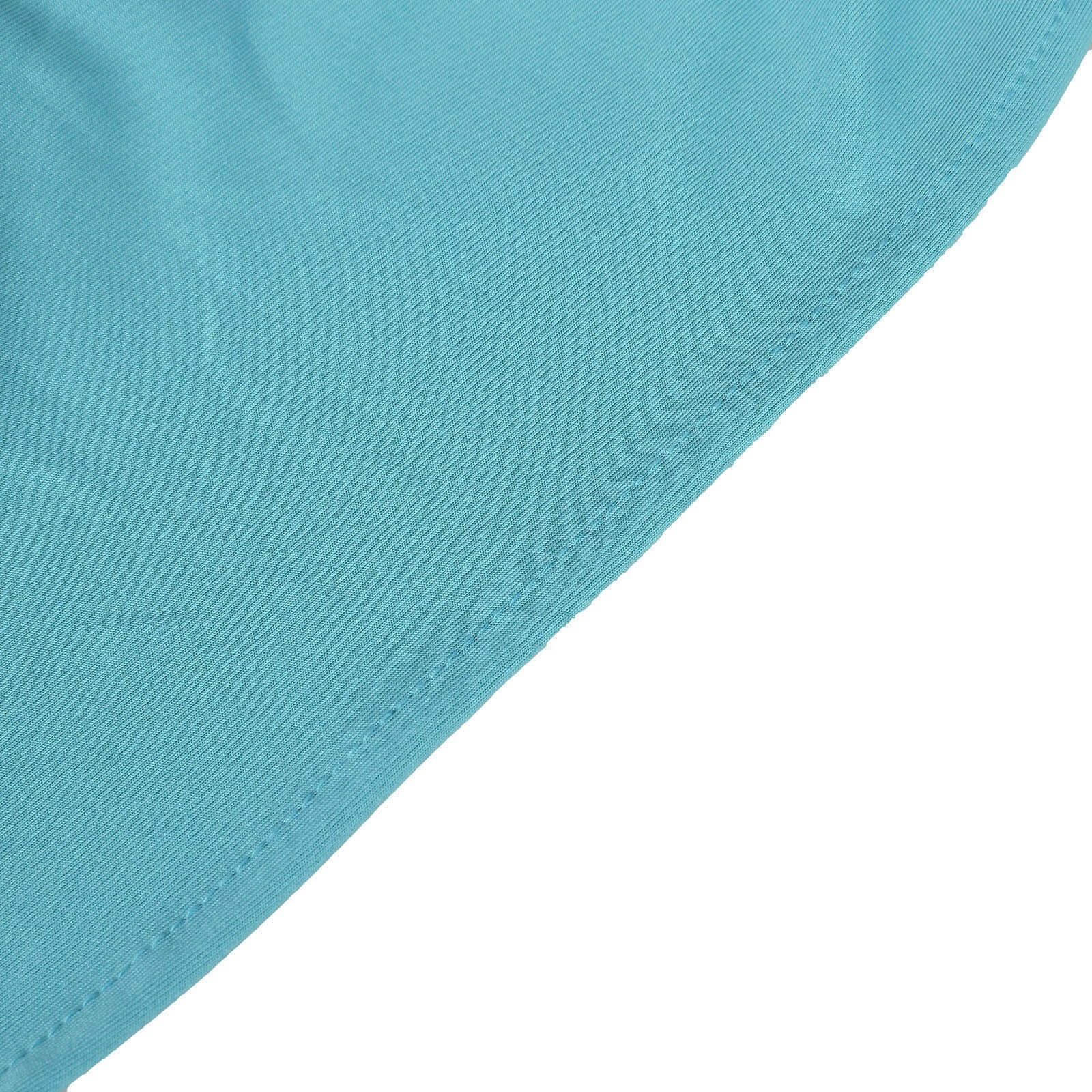 5 Pack Stretch Spandex Chair Sashes Turquoise - Reusable Chair Bands with Silver Diamond Ring Slide Buckle 5"x14" - Linen Luxes