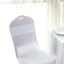 5 Pack Stretch Spandex Chair Sashes White - Classy Reusable Chair Bands with Silver Diamond Ring Slide Buckle 5"x14" - Linen Luxes
