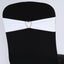 5 Pack Stretch Spandex Chair Sashes White - Fitted Finish Two Ply Heavy Duty Chair Bands 5"x12" - Linen Luxes