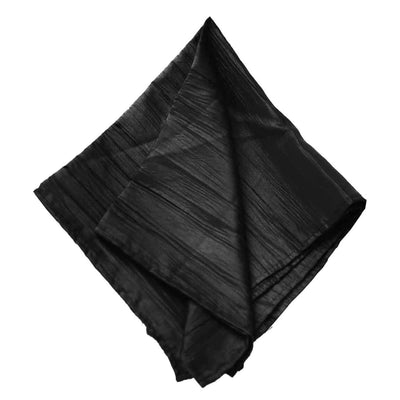 5 Pack Taffeta 20"x20" Napkins Black - Accordion Crinkle Dinner Napkins