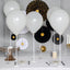 5 Pack White Balloon Centerpieces Holder with Floral Base, Table Top Balloon Stand Stick Kit - 17" - Linen Luxes
