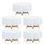 5-Pack Plastic Table Covers White Round - Durable PVC Disposable Tablecloths for Events 84"