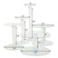 5 - Tier Acrylic Cake Stand Set Clear in Assorted Sizes for Buffet Party Tables - Linen Luxes