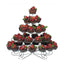 5 - Tier Metal Cupcake Stand 15" Silver with 41 Spiral Holders - Space - Saving Non - Chip Finish Dessert Display Tower Tray for Parties & Buffets - Linen Luxes