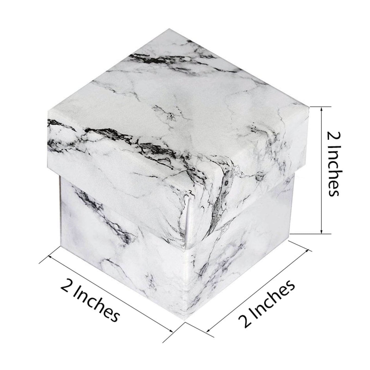 50 Pack 2" Marble Print Party Favor Candy Gift Boxes With Lid - Clearance SALE - Linen Luxes