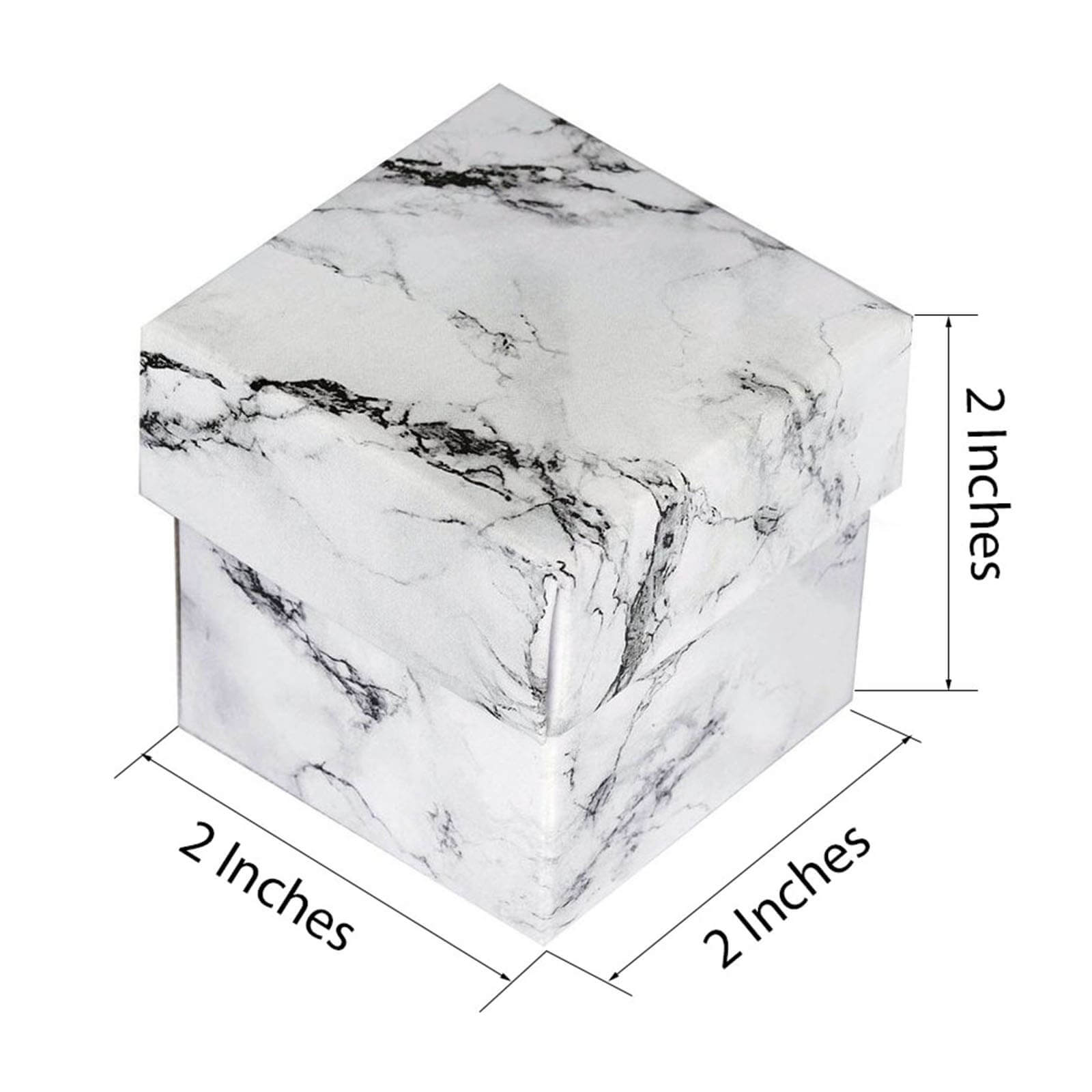 50 Pack 2" Marble Print Party Favor Candy Gift Boxes With Lid - Clearance SALE - Linen Luxes