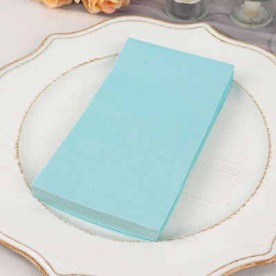 50-Pack Paper Napkins Baby Blue - Soft Disposable 2-Ply Dinner Napkins for Weddings