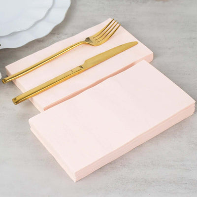 50-Pack Paper Napkins Blush - Soft Disposable 2-Ply Dinner Napkins for Weddings