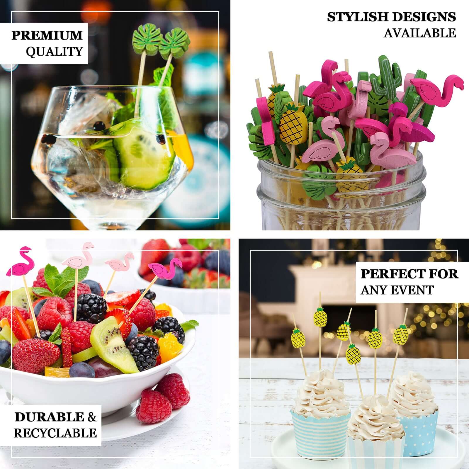 50 - Pack Bamboo Wooden Tongs Disposable Flatware Eco Friendly Natural - Biodegradable Party Serving Utensils 6" - Linen Luxes