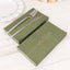 50-Pack Paper Dinner Napkins Dusty Sage Green with Gold Embossed Leaf - Stylish 2-Ply Disposable Napkins for Weddings 18GSM
