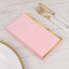 50-Pack Paper Dinner Napkins Pink with Gold Foil Edge 2 Ply - Stylish Disposable Napkins