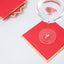 50-Pack Paper Beverage Napkins with Gold Foil Edge Red - Disposable 2 Ply Cocktail Napkins for Events 6.5"x6.5"