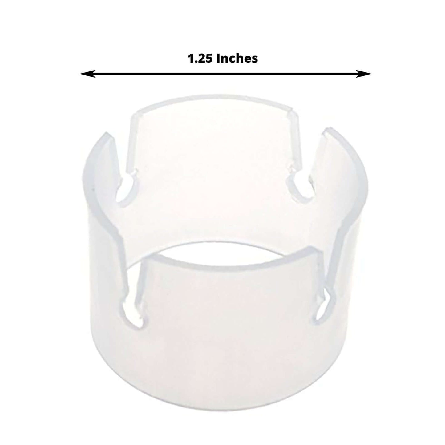 50 Pcs 1.25" Balloon Arch Attachment Clips, 4 PT Clear Plastic Clips - Linen Luxes