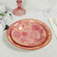 50-Pack Paper Round Dessert and Dinner Plates in Dusty Rose Spring Floral Print with Gold Rim for Table Decor 7", 9"