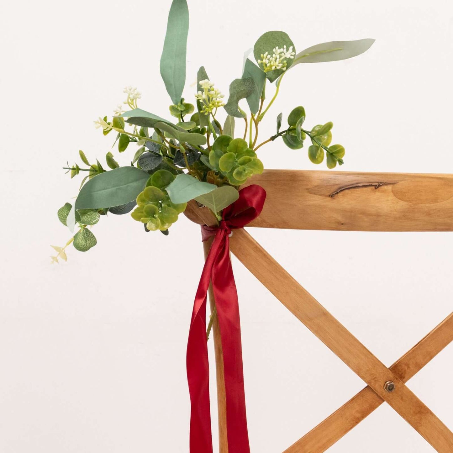 50 Yards 1.5" Burgundy Single Face Decorative Satin Ribbon - Linen Luxes