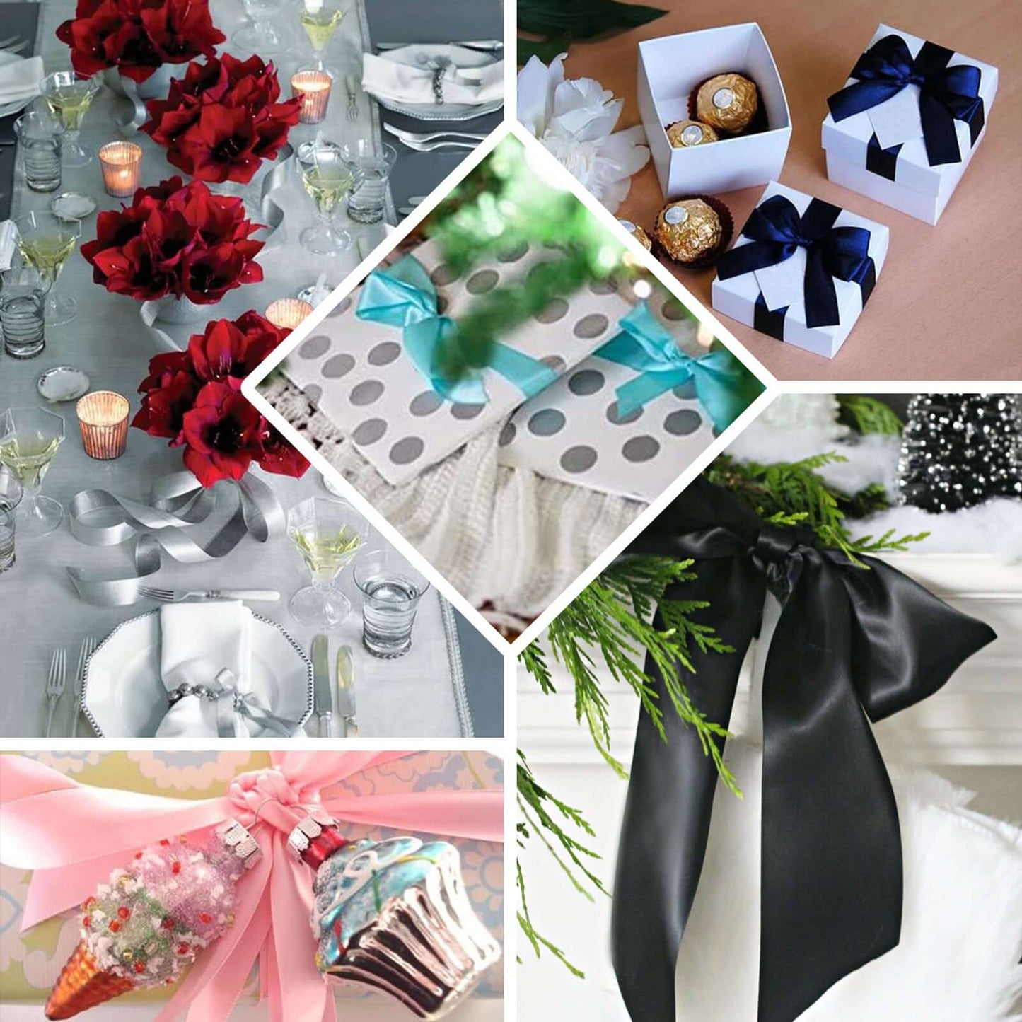 50 Yards 1.5" Gold Single Face Decorative Satin Ribbon - Linen Luxes