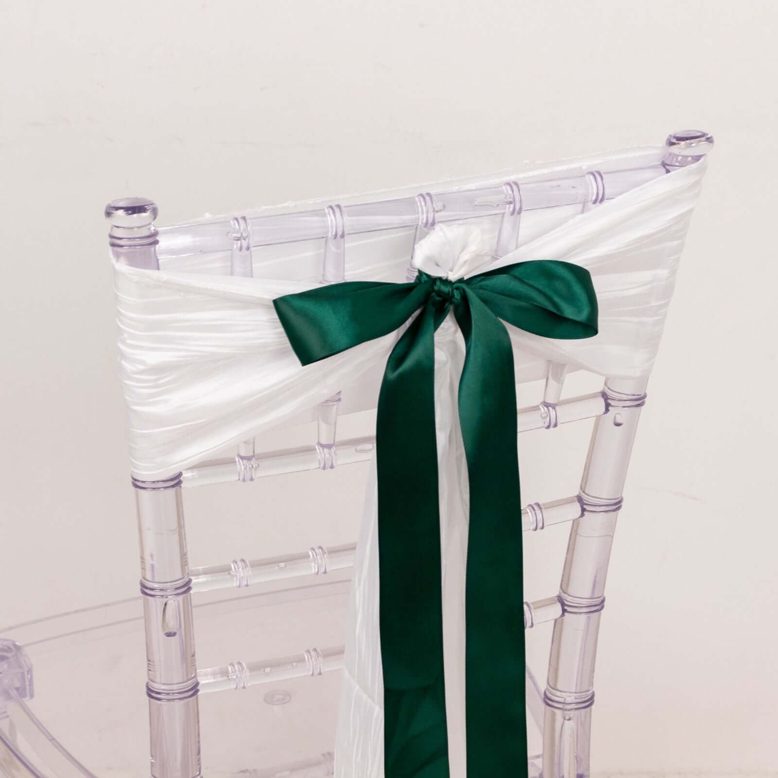 50 Yards 1.5" Hunter Emerald Green Single Face Decorative Satin Ribbon - Linen Luxes