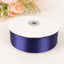50 Yards 1.5" Navy Blue Single Face Decorative Satin Ribbon - Linen Luxes