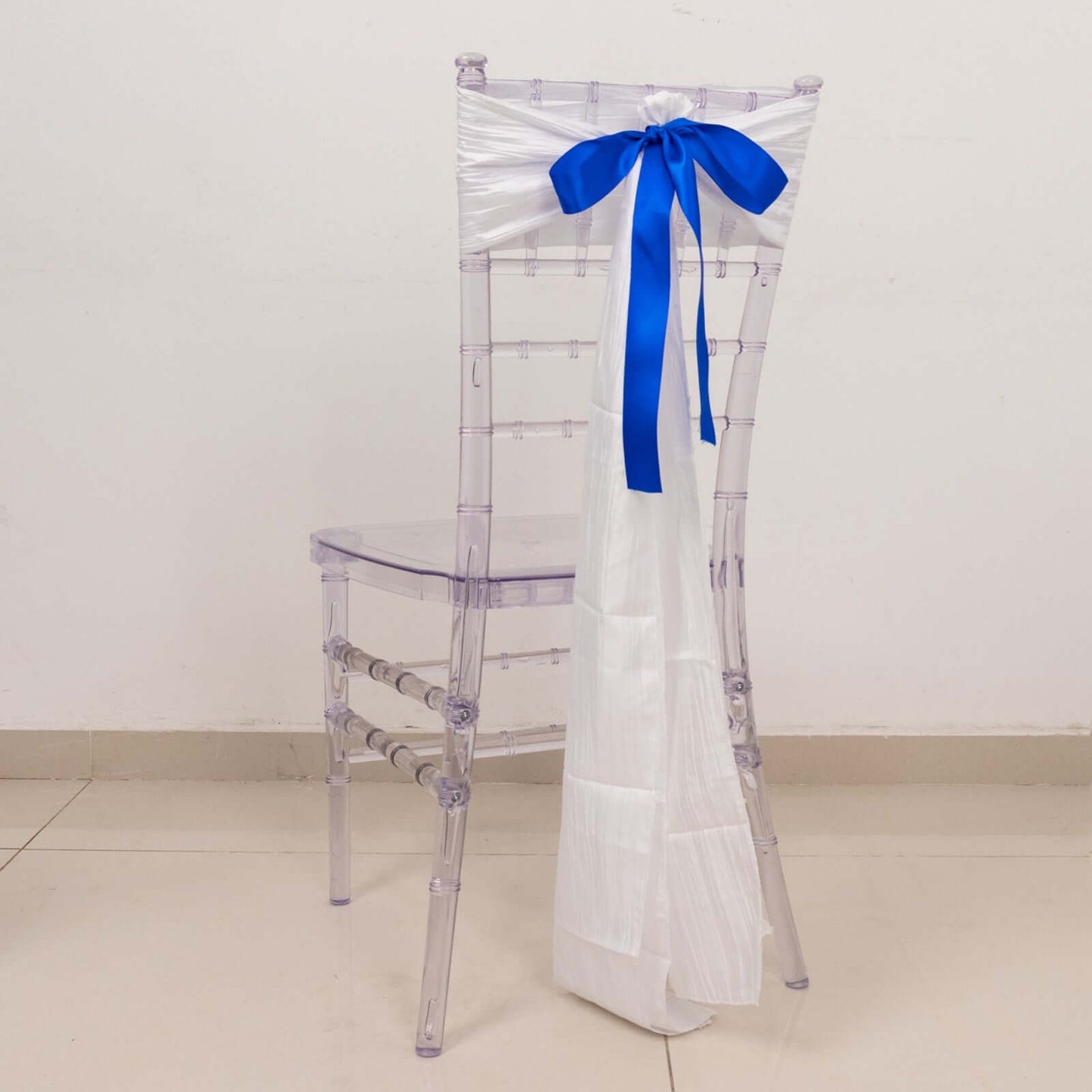 50 Yards 1.5" Royal Blue Single Face Decorative Satin Ribbon - Linen Luxes