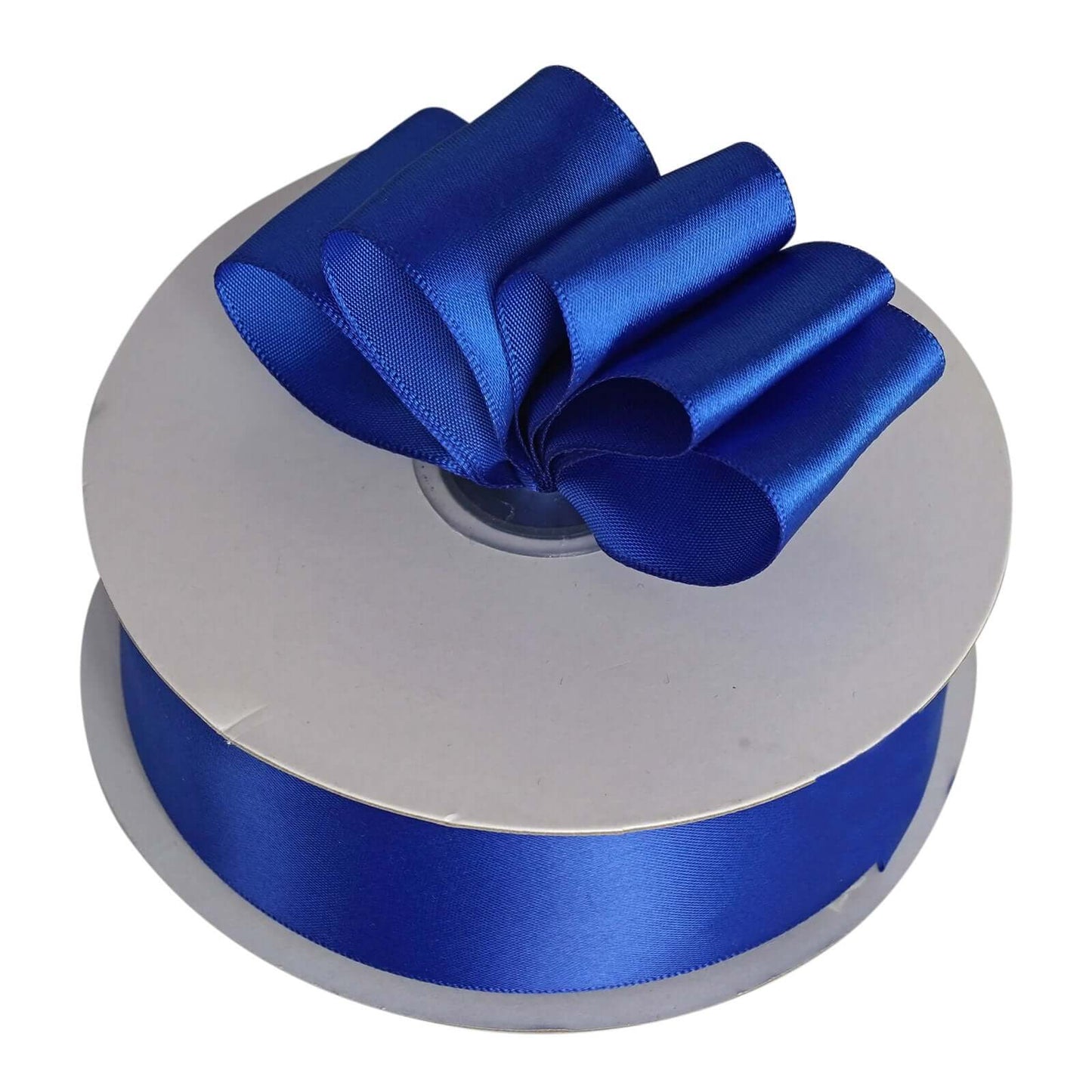 50 Yards 1.5" Royal Blue Single Face Decorative Satin Ribbon - Linen Luxes