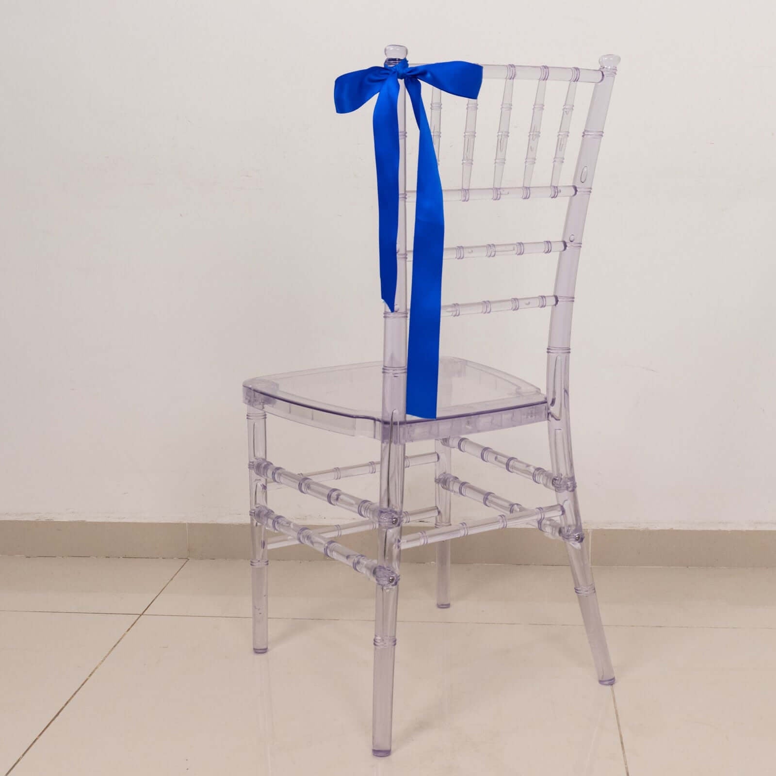 50 Yards 1.5" Royal Blue Single Face Decorative Satin Ribbon - Linen Luxes