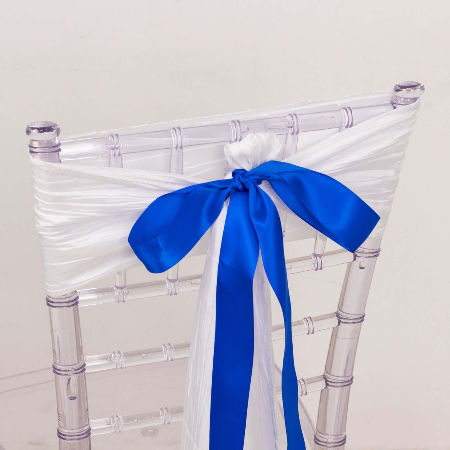 50 Yards 1.5" Royal Blue Single Face Decorative Satin Ribbon - Linen Luxes