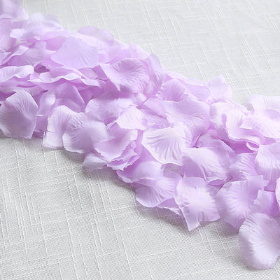 500 - Pack Rose Petals Round Design Lavender Lilac Silk Confetti - Decorative Scatters for Tables and Floors - Linen Luxes