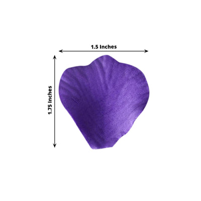 500 - Pack Rose Petals Round Design Purple Silk Confetti - Decorative Scatters for Tables and Floors - Linen Luxes
