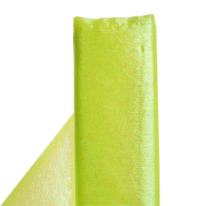 54" x 10 Yards Yellow Glossy Polyester Fabric Roll - Linen Luxes