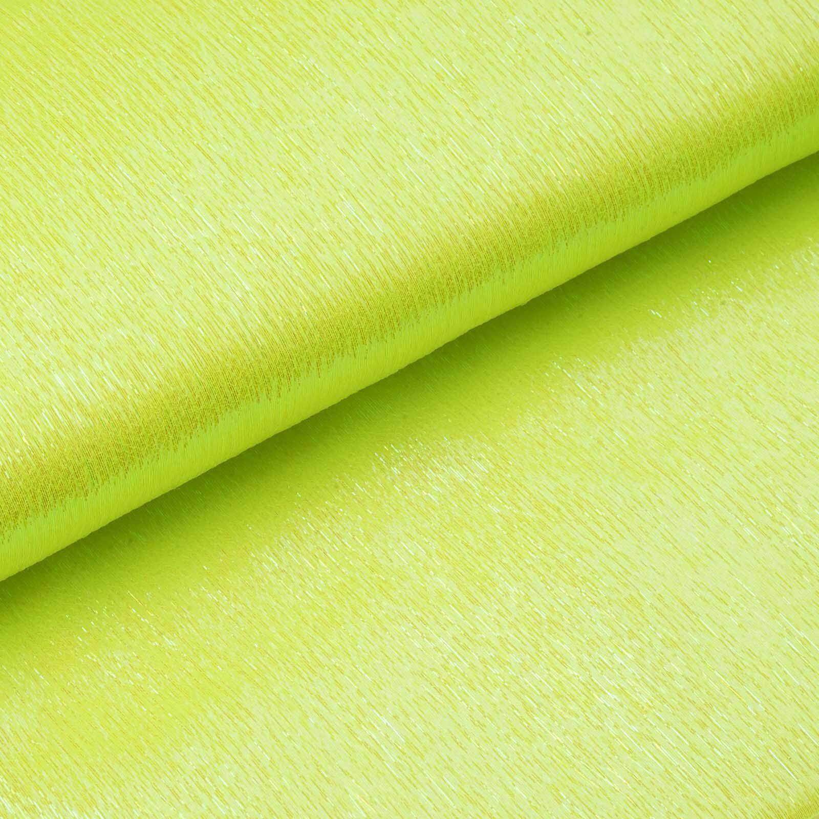 54" x 10 Yards Yellow Glossy Polyester Fabric Roll - Linen Luxes
