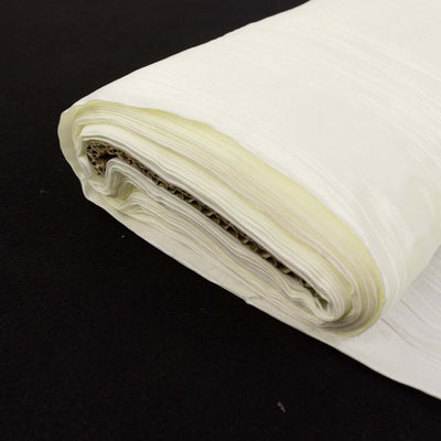 54"x10 Yards Ivory Accordion Crinkle Taffeta Fabric Bolt