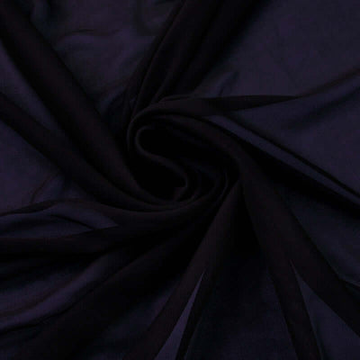 54"x10yd Black Solid Sheer Chiffon Fabric Bolt, DIY Voile Drapery Fabric - Linen Luxes