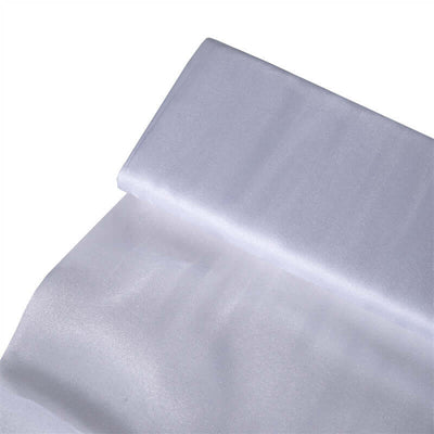 54"x10yd White Solid Sheer Chiffon Fabric Bolt, DIY Voile Drapery Fabric - Linen Luxes