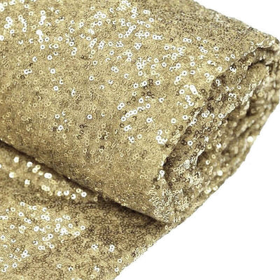 54"x4 Yards Champagne Sequin Fabric Bolt, Sparkly DIY Craft Fabric Roll - Linen Luxes