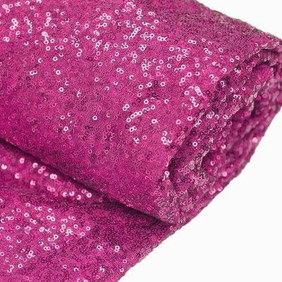 54"x4 Yards Fuchsia Sequin Fabric Bolt, Sparkly DIY Craft Fabric Roll - Linen Luxes